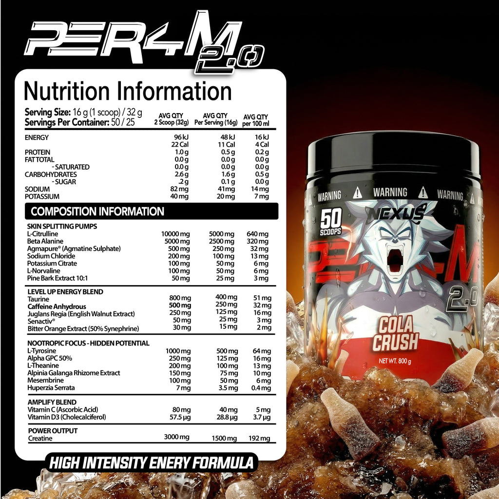 Nexus PER4M 2.0 High Stim Preworkout