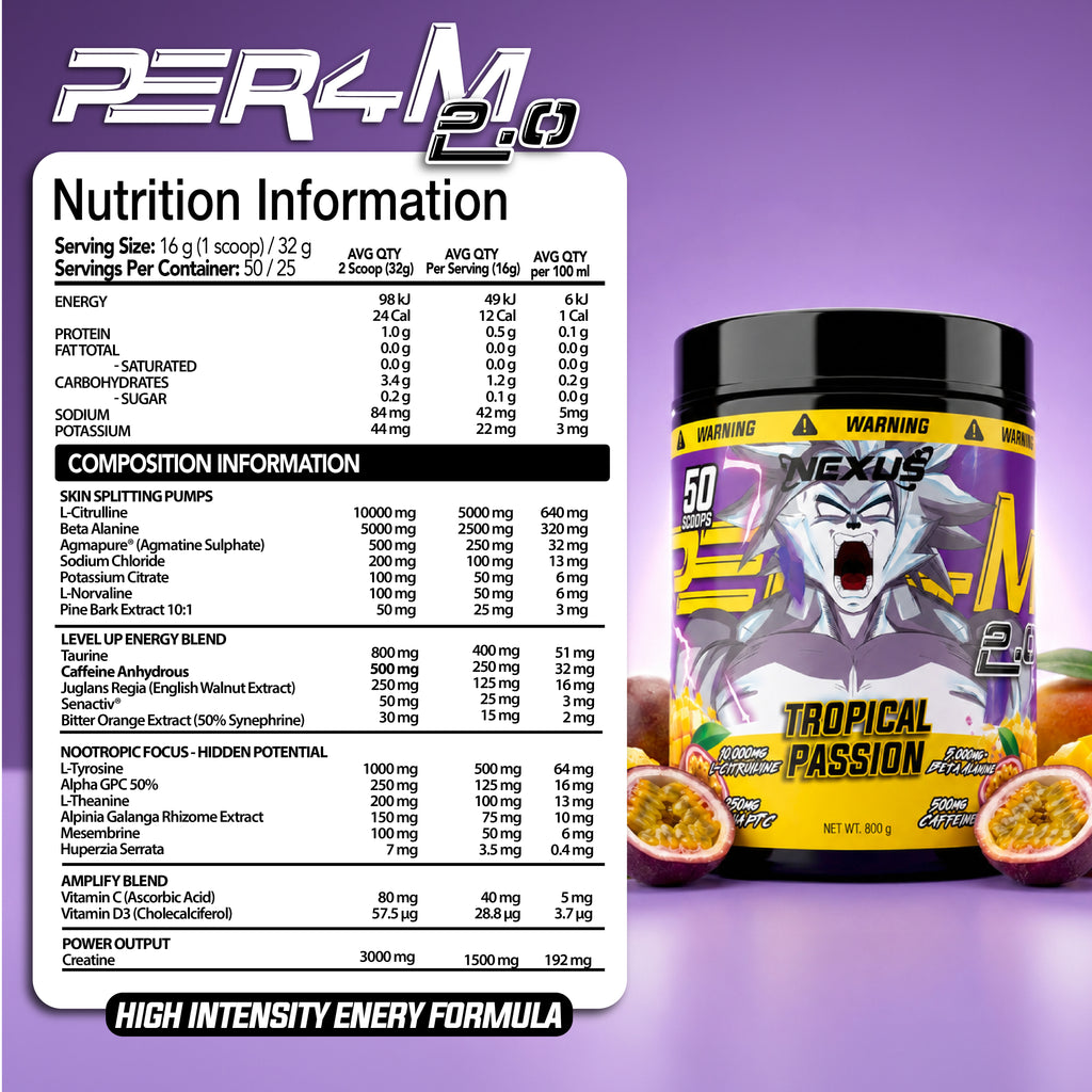 Nexus PER4M 2.0 High Stim Preworkout